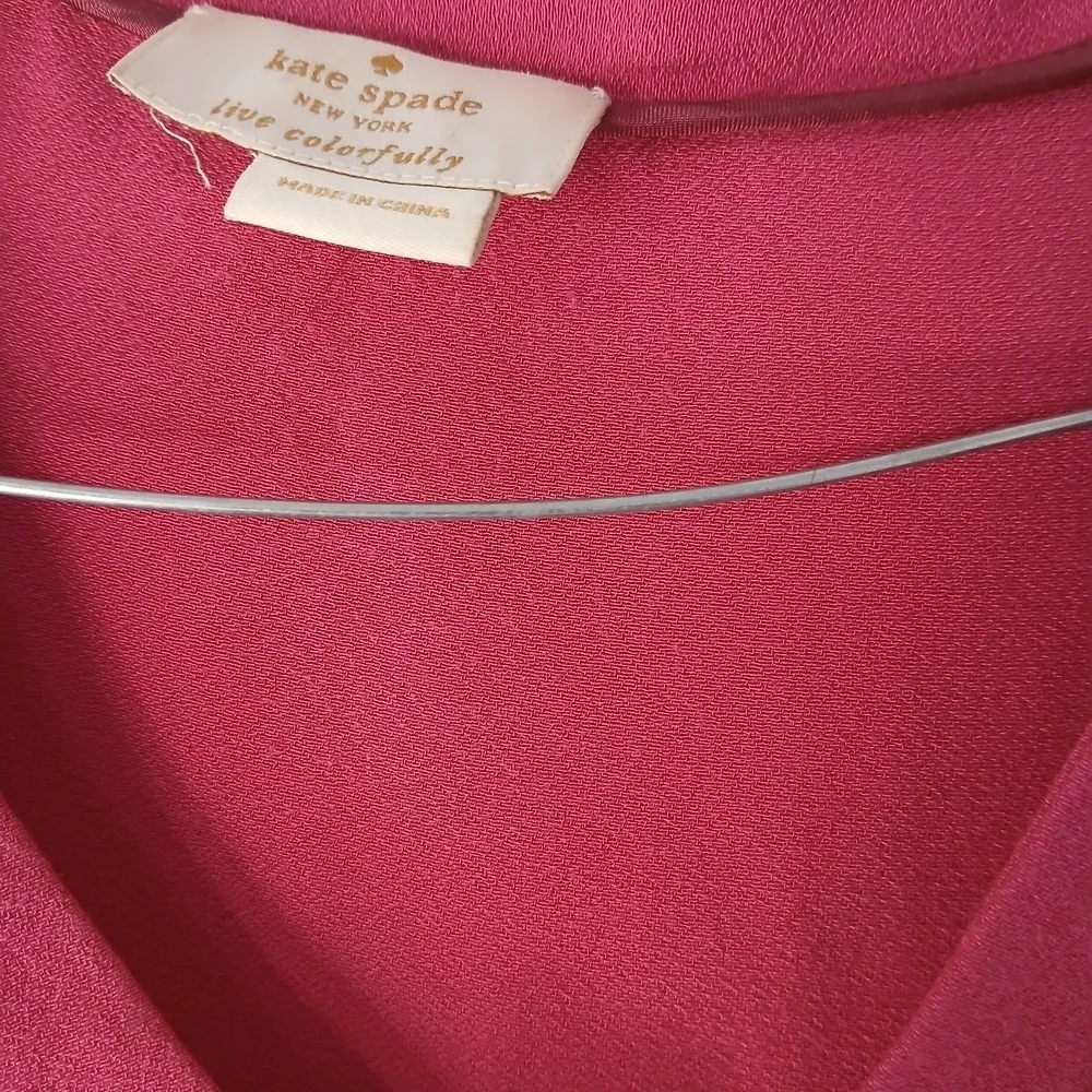 Kate‎ Spade Fuchsia Flutter Sleeve Blouse